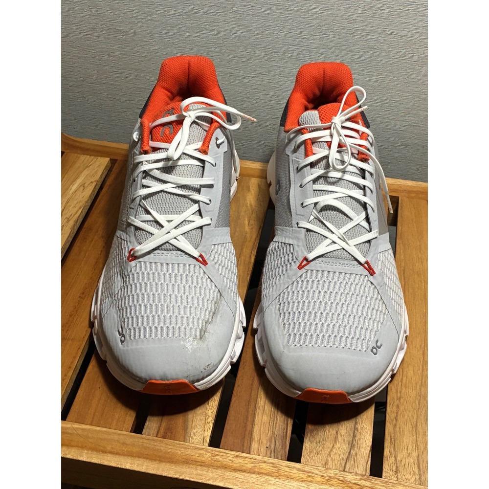 On Running Cloudflyer Mens 12 Gray Orange Running Shoes 21.99032 - Picture 10 of 15